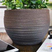 Горшок ОНИКС 1,1л цилиндр графит 15см - фото 55398