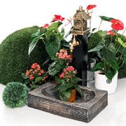 Умывальник колонка низкая с поддоном и декоративной заглушкой Пагода U09117 - фото 55486