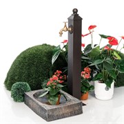 Умывальник колонка садовая с декоративным поддоном под Орех U09128 - фото 55524