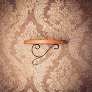 Подставка настенная на 1 цветок металл с деревом 13-211 - фото 55559