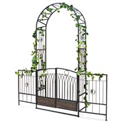 Арка садовая с калиткой металлическая разборная 863-18R - фото 55913