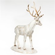 Фигура садовая Олень благородный бело-золотой U07654-WG - фото 55930