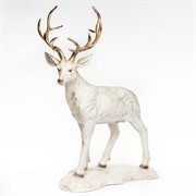 Фигура садовая Олень благородный бело-золотой U07654-WG - фото 55931