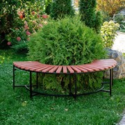 Скамейка полукруглая садовая из ДПК 891-056 - фото 55963