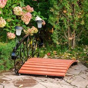 Мост садовый разборный с фонарями длина 118см 862-001R - фото 55969