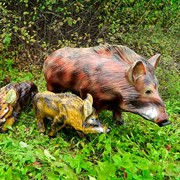 Фигура садовая Кабан полистоун стеклопластик высота 60см F01015 - фото 55979