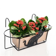 Кронштейн для растений балконный резной Кошка длина 52см металл 203-009 - фото 56008