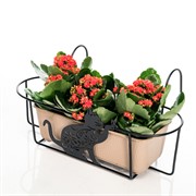 Кронштейн для растений балконный резной Кошка длина 52см металл 203-009 - фото 56012