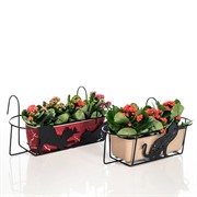 Кронштейн для растений балконный резной Кошка длина 52см металл 203-009 - фото 56015