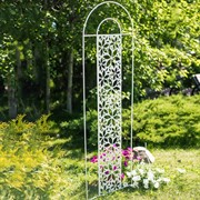 Шпалера для садовых растений ажурная кованая белая 202-100 - фото 56058