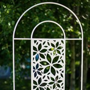 Шпалера для садовых растений ажурная кованая белая 202-100 - фото 56059