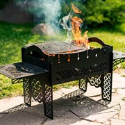 Гриль угольный мангал барбекю разборный кованый 102-010 - фото 56105