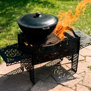 Гриль угольный мангал барбекю разборный кованый 102-010 - фото 56106