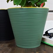 Горшок Конус 1,3л нефрит с вкладкой - фото 56121