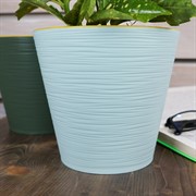 Горшок Конус 3,7л мятный с вкладкой - фото 56136