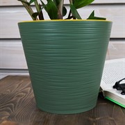 Горшок Конус 3,7л нефрит с вкладкой - фото 56139