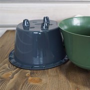 Горшок Омега d20 2.4л ванильный с антрацитовой вкладкой - фото 56149