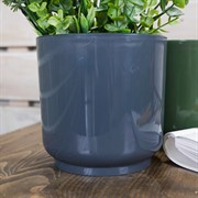 Горшок Дельта 13,5х13,5 1.5 л антрацит с вкладкой - фото 56197