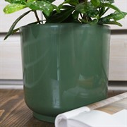 Горшок Дельта 13,5х13,5 1,5 л нефрит с вкладкой - фото 56199