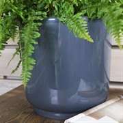 Горшок Дельта 22х21 6,4л антрацит с вкладкой - фото 56211