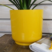 Горшок Дельта 22х21 6,4л медовый с вкладкой - фото 56213