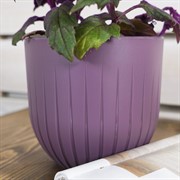 Горшок Альфа 1,4л сливовый с вкладышем - фото 56235