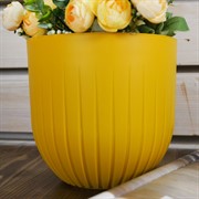 Горшок Альфа 2,9л медовый с вкладышем - фото 56237