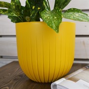 Горшок Альфа 4л медовый с вкладышем - фото 56239