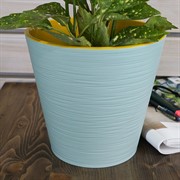 Горшок Конус 6л мятный с вкладкой - фото 56266