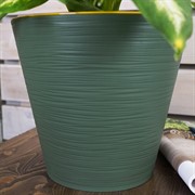 Горшок Конус 6л нефрит с вкладкой - фото 56268