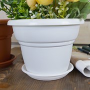 Горшок Милано 1,6л белый - фото 56272