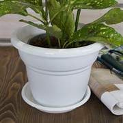 Горшок Милано 2л белый - фото 56277