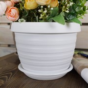 Горшок Толедо 2л белый - фото 56283