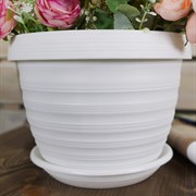 Горшок Толедо 3л белый - фото 56287