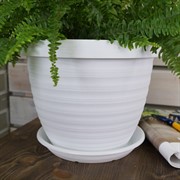 Горшок Толедо 7л белый - фото 56293