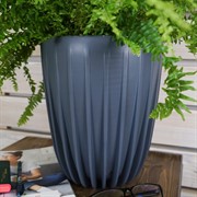 Горшок Сигма 10,2л антрацит с вкладкой - фото 56305