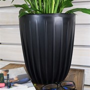 Горшок Сигма 10,2л черный с вкладкой - фото 56317