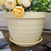 Горшок Толедо 2л кремовый - фото 56323