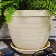 Горшок Толедо 7л кремовый - фото 56332