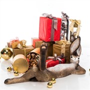 Фигура Заяц лежит на спине U09053 - фото 56358