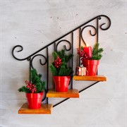 Подставка настенная Лестница с деревом на 3 цветка длина 84см 13-813 - фото 56433 Подставка настенная Лестница с деревом на 3 цветка длина 84см 13-813 - фото 56433