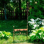 Декроттуар кованый для обуви садовый чёрно-золотой 62-009 - фото 56512