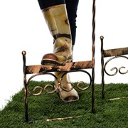 Декроттуар кованый для обуви садовый чёрно-золотой 62-009 - фото 56513