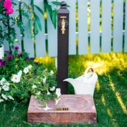 Умывальник колонка садовая с декоративным поддоном под Вишню U09131 - фото 56528