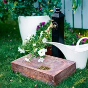 Умывальник колонка садовая водоразборная с декоративным поддоном под Вишню U09132 - фото 56531