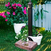 Умывальник колонка садовая водоразборная с декоративным поддоном под Вишню U09133 - фото 56534