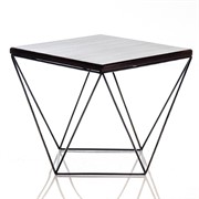 Стол журнальный Лофт металл и темное дерево 66-112 - фото 56564