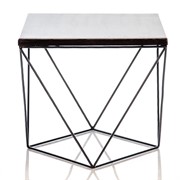 Стол журнальный Лофт металл и темное дерево 66-112 - фото 56565