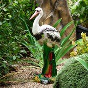 Фигура садовая Аист на станине полистоун 85 см F01192 - фото 56574