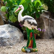 Фигура садовая Аист на станине полистоун 85 см F01192 - фото 56576